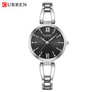 Curren relógios femininos elegante moda original relógio de quartzo para Laides à prova dwaterproof água aço inoxidável simples luxo uso diário
