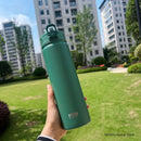 Tyeso 600/750ml garrafa térmica com canudo de aço inoxidável copo térmico do carro garrafas de água esportivas mantém frio e calor caneca térmica