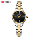 Curren relógios femininos elegante moda original relógio de quartzo para Laides à prova dwaterproof água aço inoxidável simples luxo uso diário