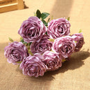 10 cabeças de flores artificiais de seda, arranjo de casamento, buquê de festa, decoração de casa, jardim, hotel, plantas, presente de dia dos namorados