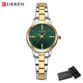 Curren relógios femininos elegante moda original relógio de quartzo para Laides à prova dwaterproof água aço inoxidável simples luxo uso diário