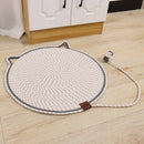 Tapete Arranhador Redondo para Gatos com Sino e Bola de Corda, Almofada de Sisal Natural, Brinquedo Interativo para Gatos, Tábua para Arranhar para Gatos de Interior