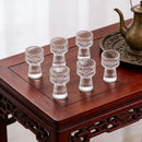 Conjunto de 6 Copos para Bebidas, Copo de Vinho Pequeno, Copo de Vinho Listrado, Copo Transparente para Baijiu, Copo de Design Artístico para Uso Doméstico