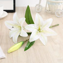 Lírio De Plástico Artificial Com Flores Falsas, Flores Falsificadas Para Casamento, Festa Em Casa, Jardim, Decoração De Escritório, Falsas Flores, 3 Cabeças
