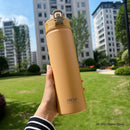 Tyeso 600/750ml garrafa térmica com canudo de aço inoxidável copo térmico do carro garrafas de água esportivas mantém frio e calor caneca térmica