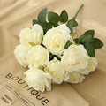 10 cabeças de flores artificiais de seda, arranjo de casamento, buquê de festa, decoração de casa, jardim, hotel, plantas, presente de dia dos namorados