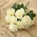 10 cabeças de flores artificiais de seda, arranjo de casamento, buquê de festa, decoração de casa, jardim, hotel, plantas, presente de dia dos namorados