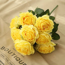 10 cabeças de flores artificiais de seda, arranjo de casamento, buquê de festa, decoração de casa, jardim, hotel, plantas, presente de dia dos namorados