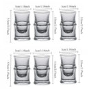 Conjunto de 6 Copos para Bebidas, Copo de Vinho Pequeno, Copo de Vinho Listrado, Copo Transparente para Baijiu, Copo de Design Artístico para Uso Doméstico
