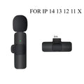 Microfone de lapela sem fio para iPhone, Android, laptop, gravação de áudio e vídeo, mini microfone para jogos ao vivo, microfone para celular