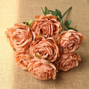 10 cabeças de flores artificiais de seda, arranjo de casamento, buquê de festa, decoração de casa, jardim, hotel, plantas, presente de dia dos namorados