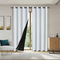 2 pçs moderno 100% cortina blackout com forro revestido, curains para quarto, sala de estar, sala de jantar, banheiro, decoração de casa