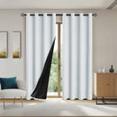 2 pçs moderno 100% cortina blackout com forro revestido, curains para quarto, sala de estar, sala de jantar, banheiro, decoração de casa