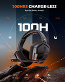 Fone de Ouvido Gamer NUBWO G06 Sem Fio 2.4GHz Bluetooth 5.3 Headphones Estéreo Modo Duplo com Microfone para PS5 PS4 PC Computador Nintendo Switch Celular Telefone Notebook Office Home PC Gamer Console