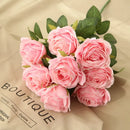 10 cabeças de flores artificiais de seda, arranjo de casamento, buquê de festa, decoração de casa, jardim, hotel, plantas, presente de dia dos namorados