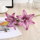 Lírio De Plástico Artificial Com Flores Falsas, Flores Falsificadas Para Casamento, Festa Em Casa, Jardim, Decoração De Escritório, Falsas Flores, 3 Cabeças