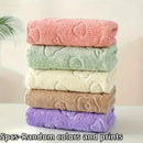 Conjunto de 5 Toalhas de Banho de Coral Fleece Macias e Absorventes de Secagem Rápida com Design Divertido e Fofo para o Lar