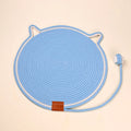 Tapete Arranhador Redondo para Gatos com Sino e Bola de Corda, Almofada de Sisal Natural, Brinquedo Interativo para Gatos, Tábua para Arranhar para Gatos de Interior
