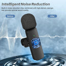 Microfone de lapela sem fio para iPhone, Android, laptop, gravação de áudio e vídeo, mini microfone para jogos ao vivo, microfone para celular