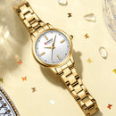 Curren relógios femininos elegante moda original relógio de quartzo para Laides à prova dwaterproof água aço inoxidável simples luxo uso diário