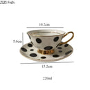 220ml caneca de cerâmica luz luxo retro tarde chá xícara café pires conjuntos casal copo casa criativa drinkware canecas presente para casa