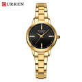 Curren relógios femininos elegante moda original relógio de quartzo para Laides à prova dwaterproof água aço inoxidável simples luxo uso diário