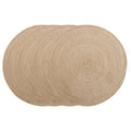 Conjunto de 4 Sousplats Redondos Trançados Laváveis 11/30cm, Protetores de Mesa Antiderrapantes e Resistentes ao Calor para Mesa de Jantar
