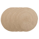 Conjunto de 4 Sousplats Redondos Trançados Laváveis 11/30cm, Protetores de Mesa Antiderrapantes e Resistentes ao Calor para Mesa de Jantar
