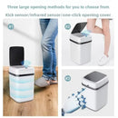 Lixeira inteligente automática com sensor de movimento, sem necessidade de contato, com bateria, para cozinha, banheiro, casa, escritório e uso interno. ﻿