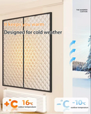 Cortinas de inverno com isolamento térmico e à prova de vento, tela selada para janelas, não perfurada, cortinas blackout e à prova de frio
