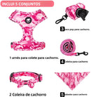 Arnês para cães terno inclui colete arnês coleira trela lenço cocô saco acessórios para animais de estimação gato cães suprimentos conjunto