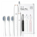 Escova de Dentes Elétrica Sônica com 4 Cabeçotes de Reposição, 5 Modos, IPX7, Carregamento USB