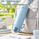 Tyeso 600/750ml garrafa térmica com canudo de aço inoxidável copo térmico do carro garrafas de água esportivas mantém frio e calor caneca térmica