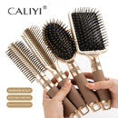 Caliyi massagem de cabelo almofada de ar pente escova couro cabeludo escova desembaraçar anti estática salão spa cabeleireiro estilo ferramenta oval redondo