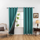 2 pçs moderno 100% cortina blackout com forro revestido, curains para quarto, sala de estar, sala de jantar, banheiro, decoração de casa