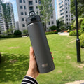 Tyeso 600/750ml garrafa térmica com canudo de aço inoxidável copo térmico do carro garrafas de água esportivas mantém frio e calor caneca térmica