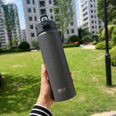 Tyeso 600/750ml garrafa térmica com canudo de aço inoxidável copo térmico do carro garrafas de água esportivas mantém frio e calor caneca térmica