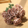 10 cabeças de flores artificiais de seda, arranjo de casamento, buquê de festa, decoração de casa, jardim, hotel, plantas, presente de dia dos namorados