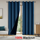 2 pçs moderno 100% cortina blackout com forro revestido, curains para quarto, sala de estar, sala de jantar, banheiro, decoração de casa