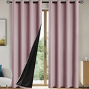 2 pçs moderno 100% cortina blackout com forro revestido, curains para quarto, sala de estar, sala de jantar, banheiro, decoração de casa