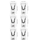 Conjunto de 6 Copos para Bebidas, Copo de Vinho Pequeno, Copo de Vinho Listrado, Copo Transparente para Baijiu, Copo de Design Artístico para Uso Doméstico