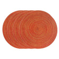 Conjunto de 4 Sousplats Redondos Trançados Laváveis 11/30cm, Protetores de Mesa Antiderrapantes e Resistentes ao Calor para Mesa de Jantar