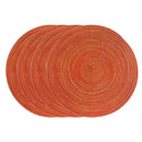 Conjunto de 4 Sousplats Redondos Trançados Laváveis 11/30cm, Protetores de Mesa Antiderrapantes e Resistentes ao Calor para Mesa de Jantar