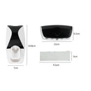 1 conjunto de suporte de escova de dentes fácil de usar com dispensador automático de pasta de dente, rack de armazenamento de escova de dentes montado na parede e banheiro